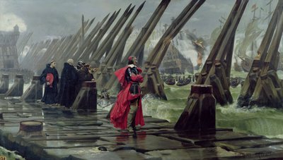 Richelieu (1585-1642) on the Sea Wall at La Rochelle, 1881 by Henri Paul Motte